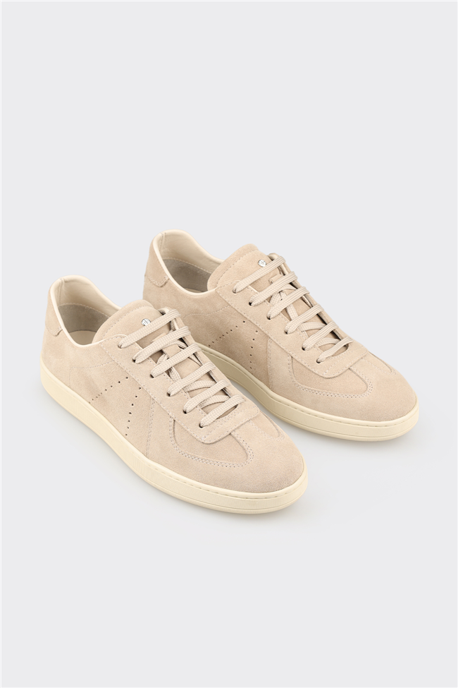 Bej Deri Erkek Günlük Ayakkabı