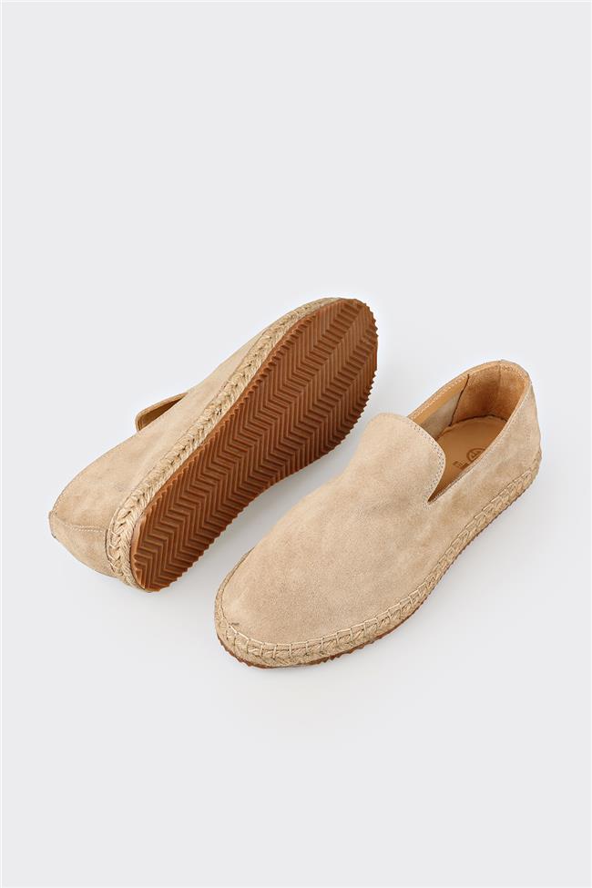 Bej Deri Erkek Günlük Ayakkabı