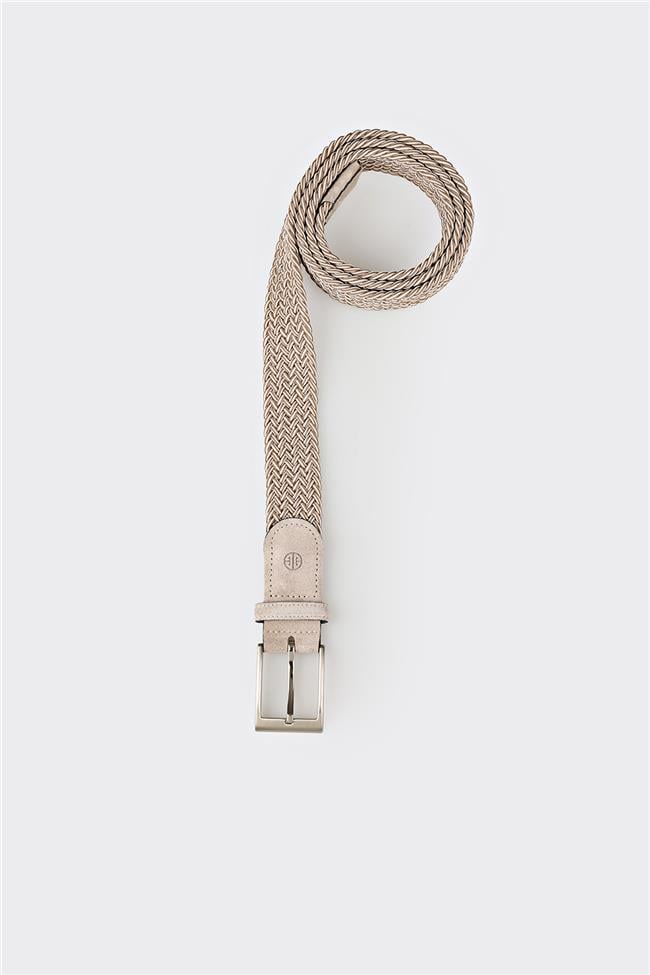 Bej Deri Erkek Kemer