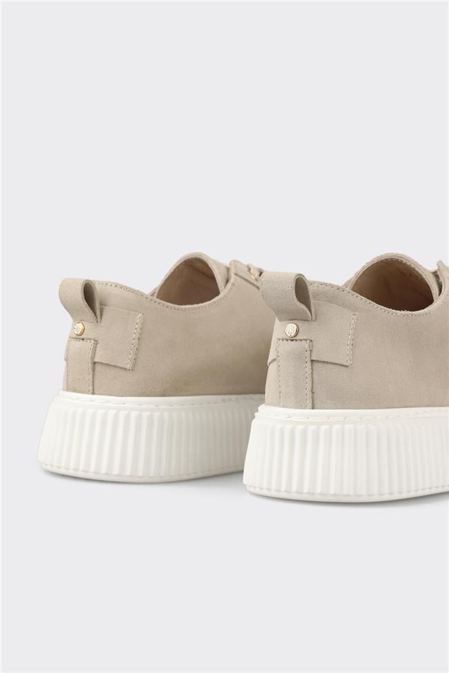 Bej Deri Erkek Spor Ayakkabı