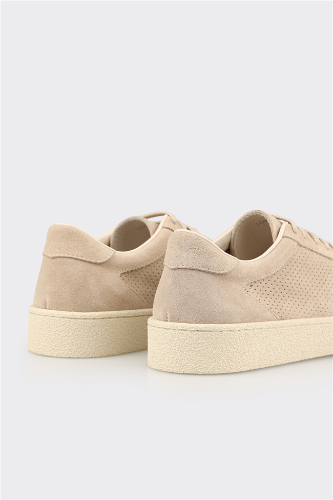 Bej Deri Erkek Spor Ayakkabı