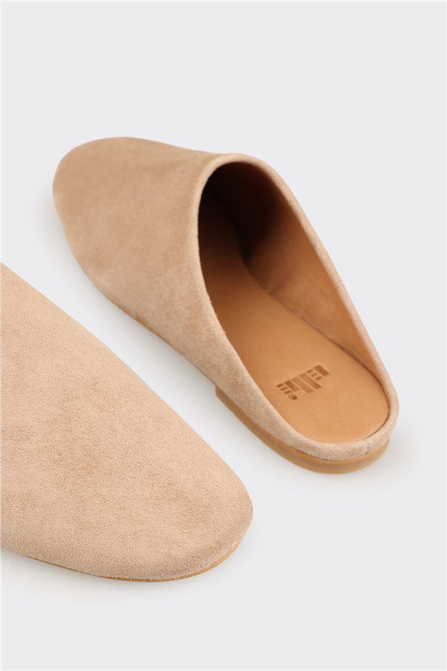 Bej Deri Kadın Terlik