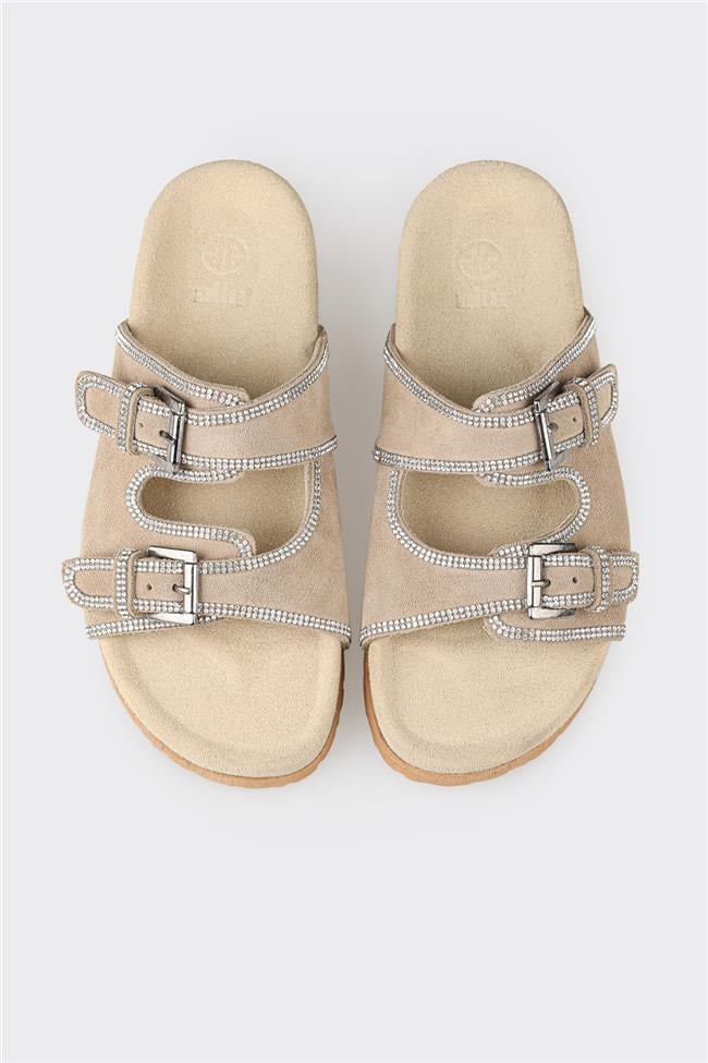 Bej Deri Kadın Terlik