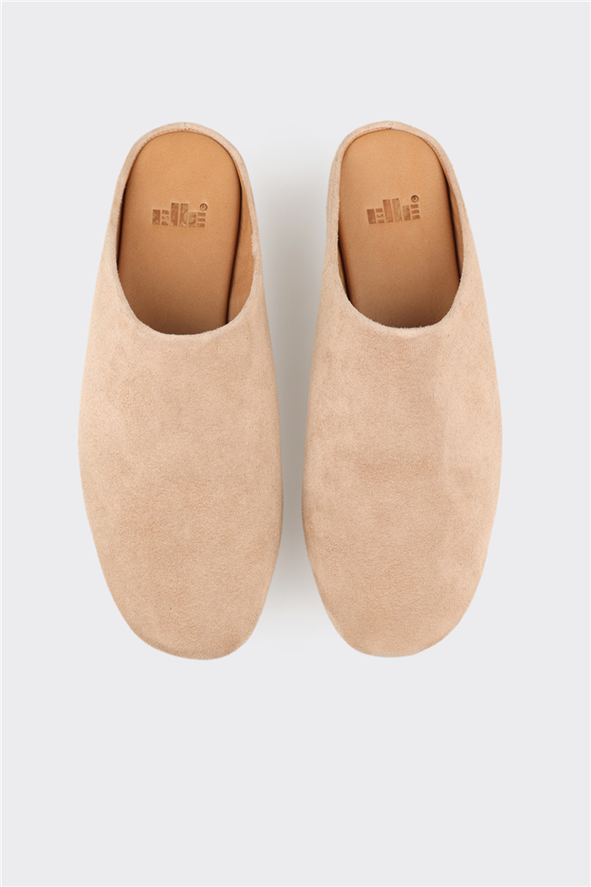 Bej Deri Kadın Terlik