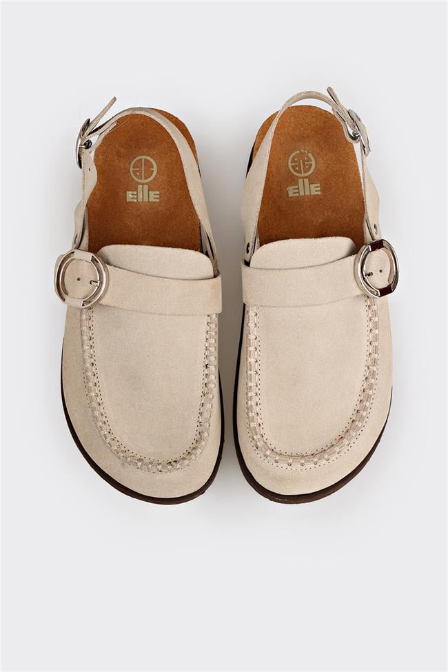 Bej Deri Kadın Terlik