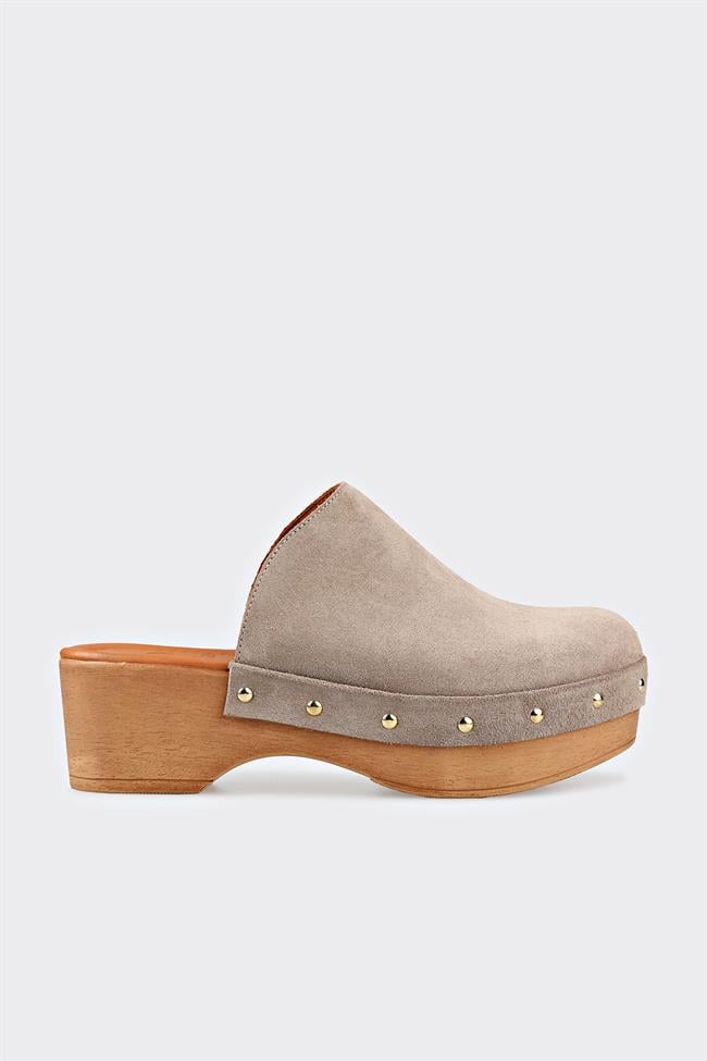 Bej Deri Kadın Terlik