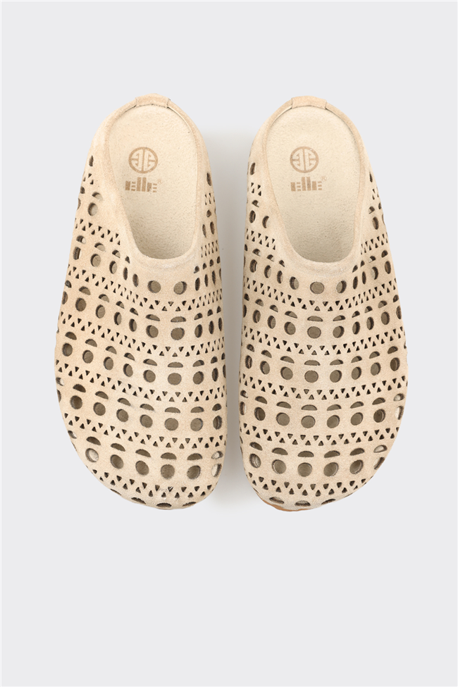 Bej Deri Kadın Terlik