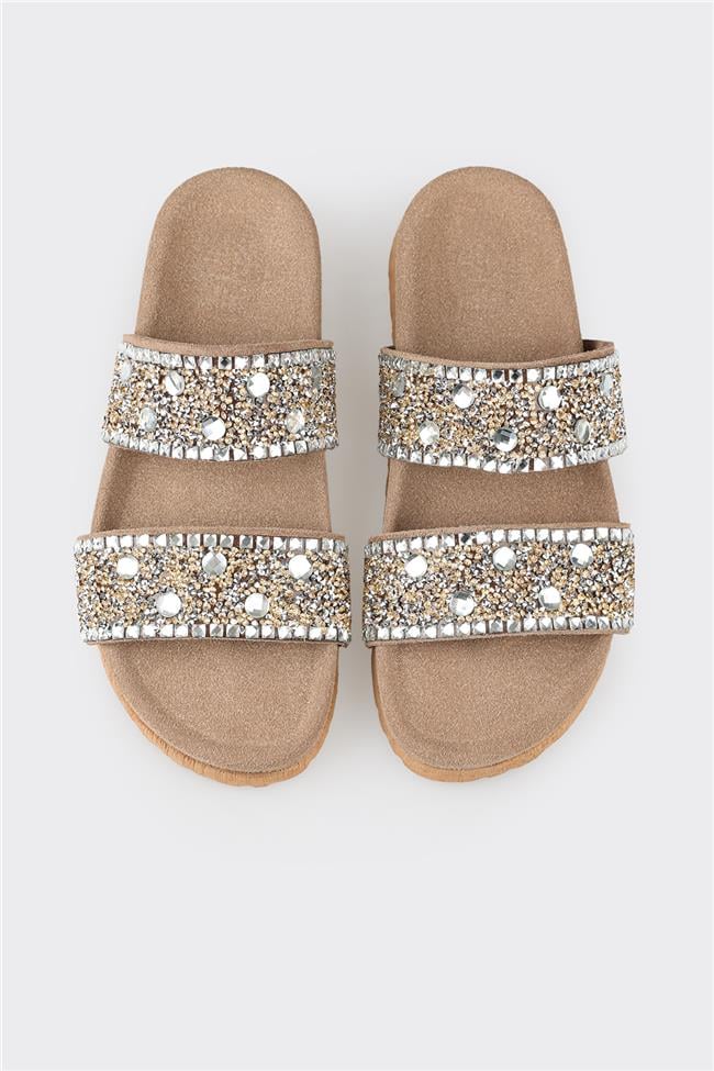 Bej Deri Kadın Terlik