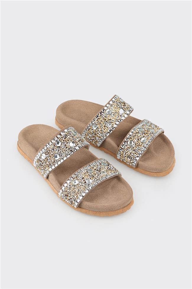 Bej Deri Kadın Terlik