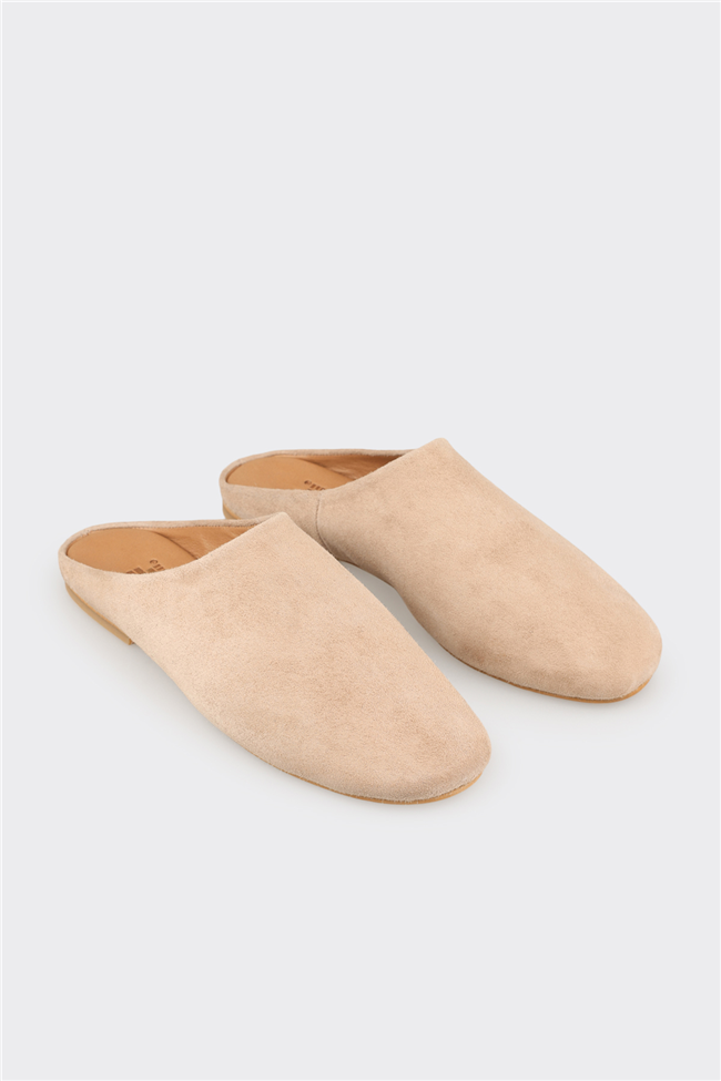 Bej Deri Kadın Terlik