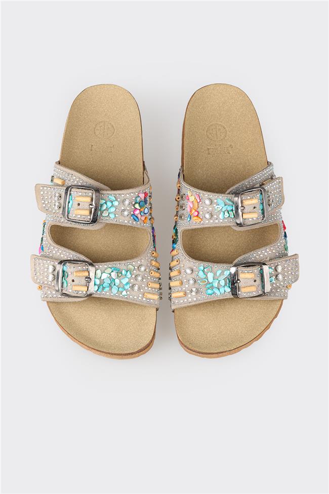 Bej Deri Kadın Terlik