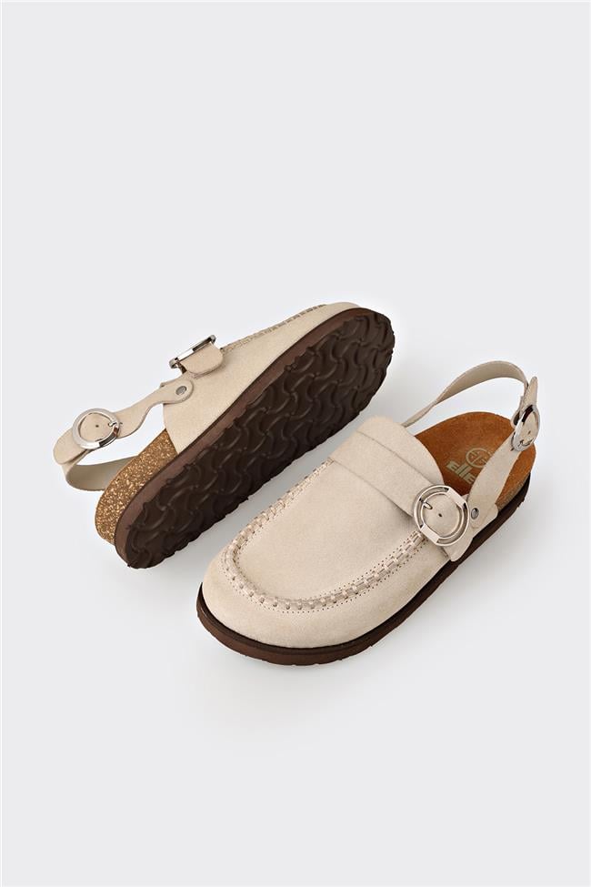 Bej Deri Kadın Terlik