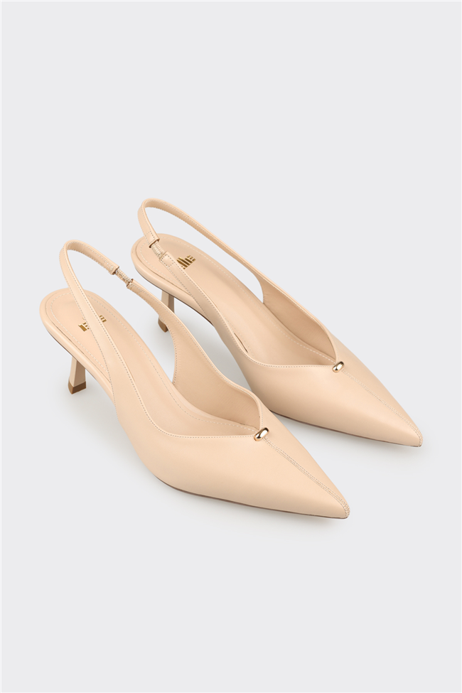 Bej Kadın Klasik Ayakkabı