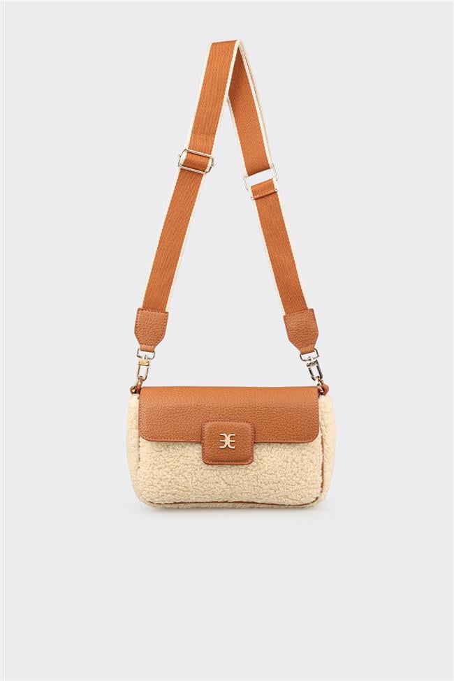 Bej Kadın Küçük Çapraz Çanta