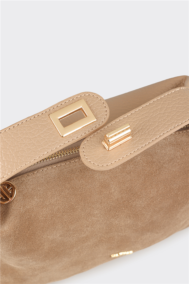 Bej Kadın Küçük El Çantası