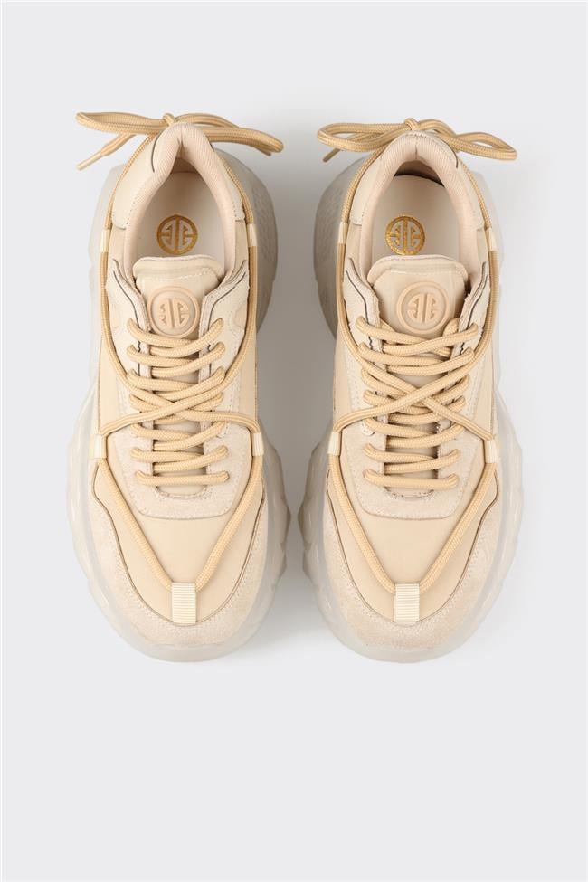 Bej Kadın Spor Ayakkabı