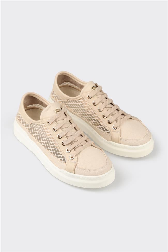 Bej Kadın Spor Ayakkabı