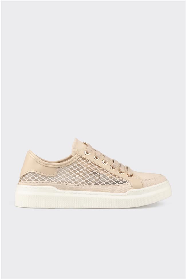 Bej Kadın Spor Ayakkabı