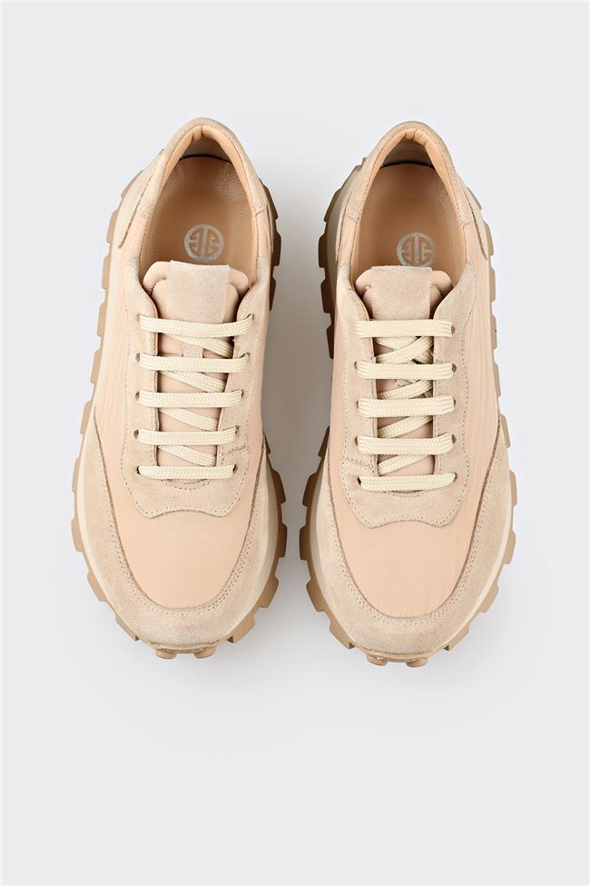 Bej Kadın Spor Ayakkabı