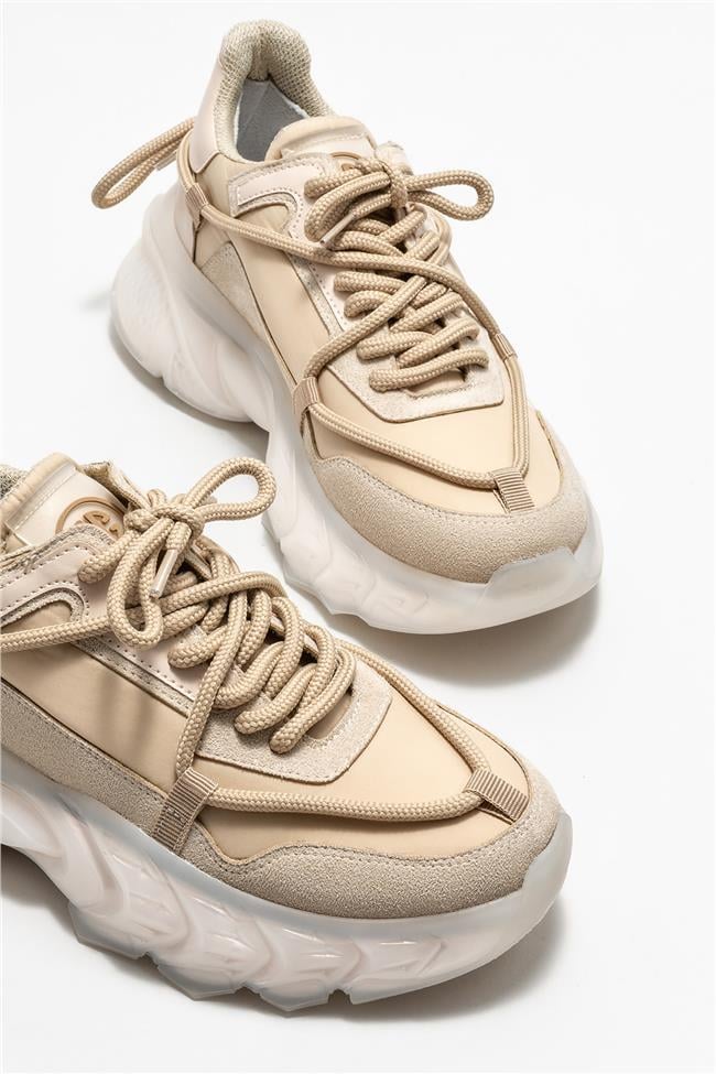 Bej Kadın Spor Ayakkabı