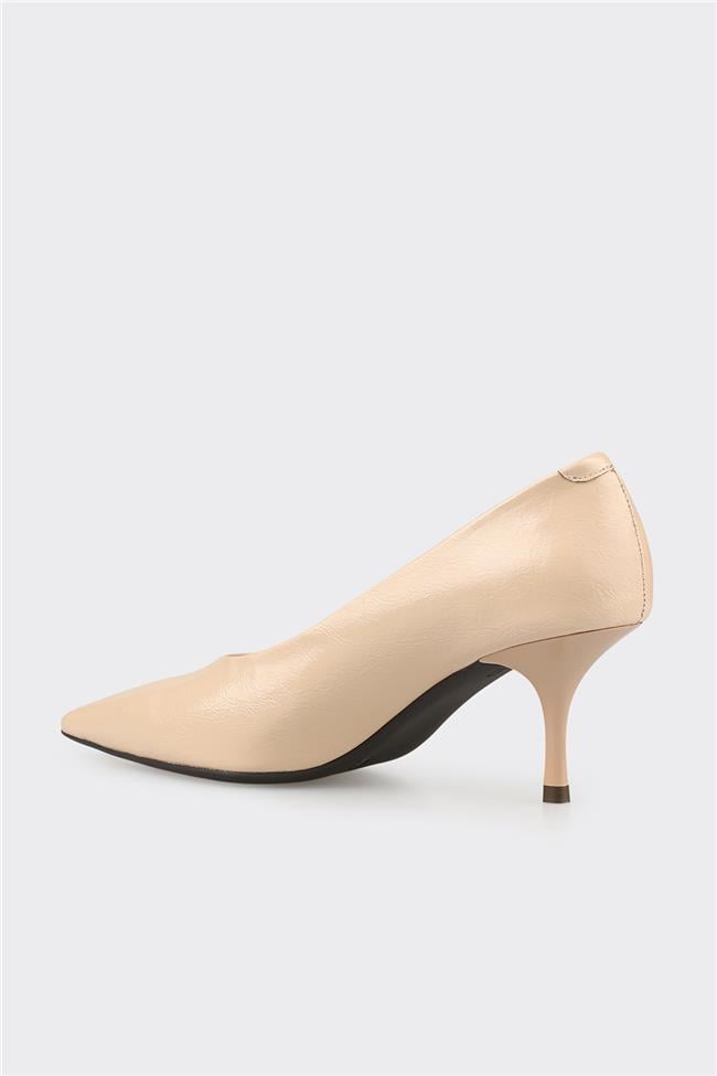 Bej Kadın Topuklu Ayakkabı