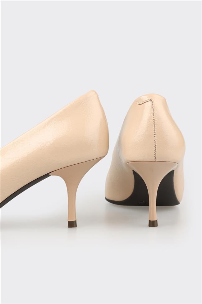Bej Kadın Topuklu Ayakkabı