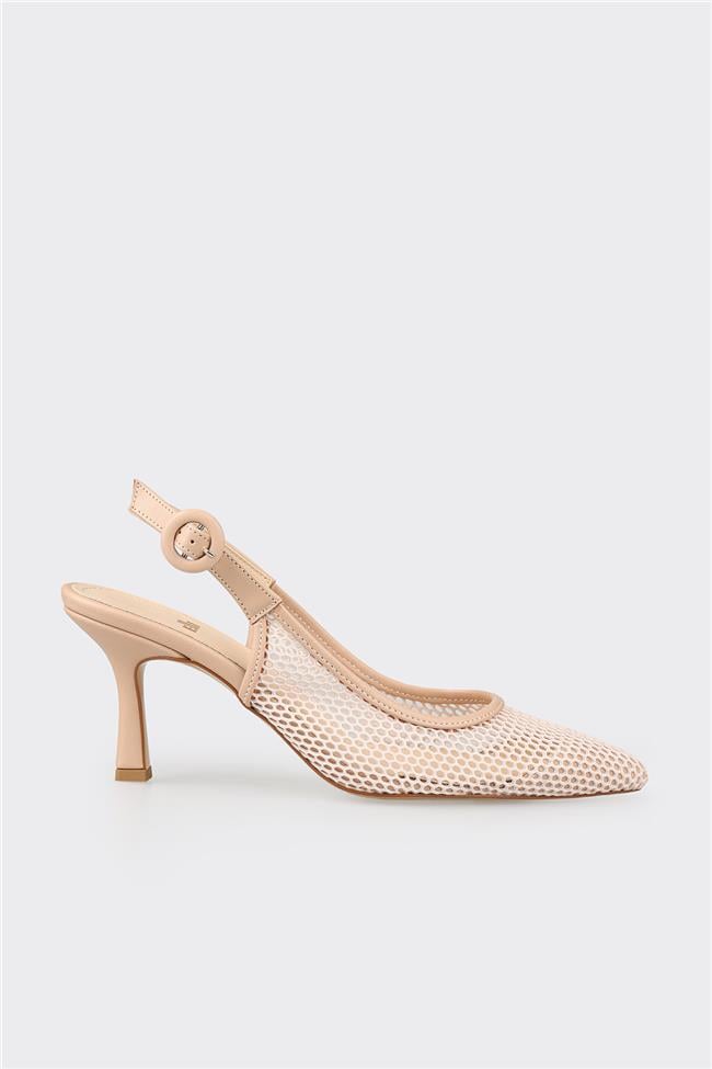 Bej Kadın Topuklu Ayakkabı