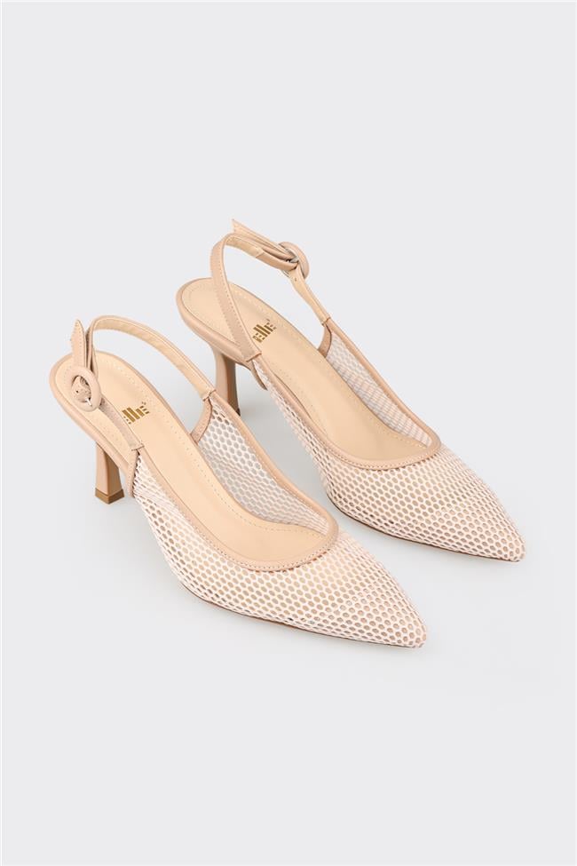Bej Kadın Topuklu Ayakkabı