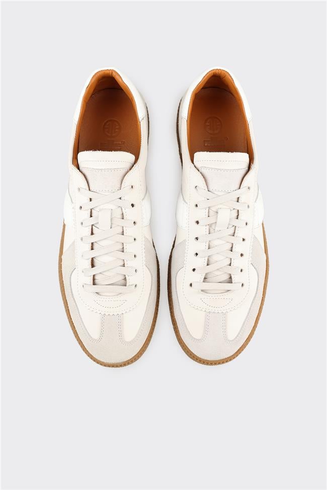 Beyaz Deri Erkek Günlük Ayakkabı