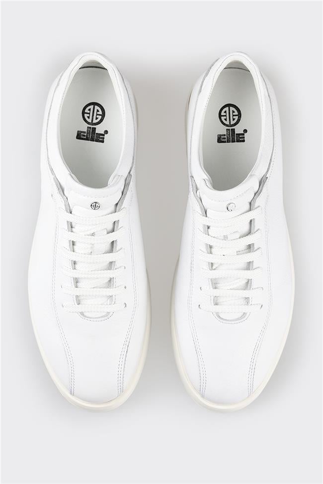 Beyaz Deri Erkek Günlük Ayakkabı