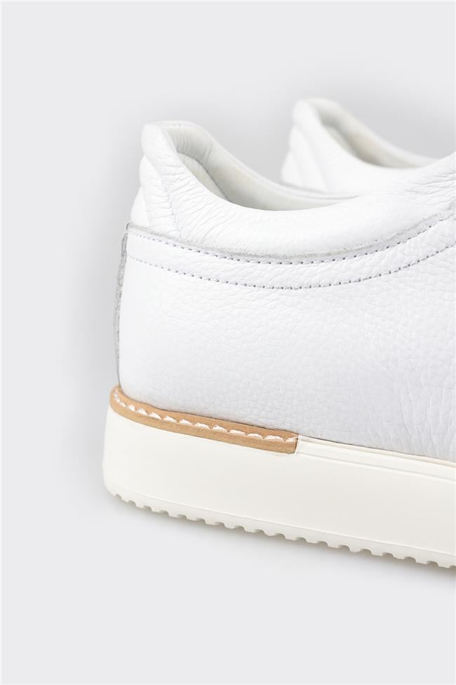 Beyaz Deri Erkek Günlük Ayakkabı