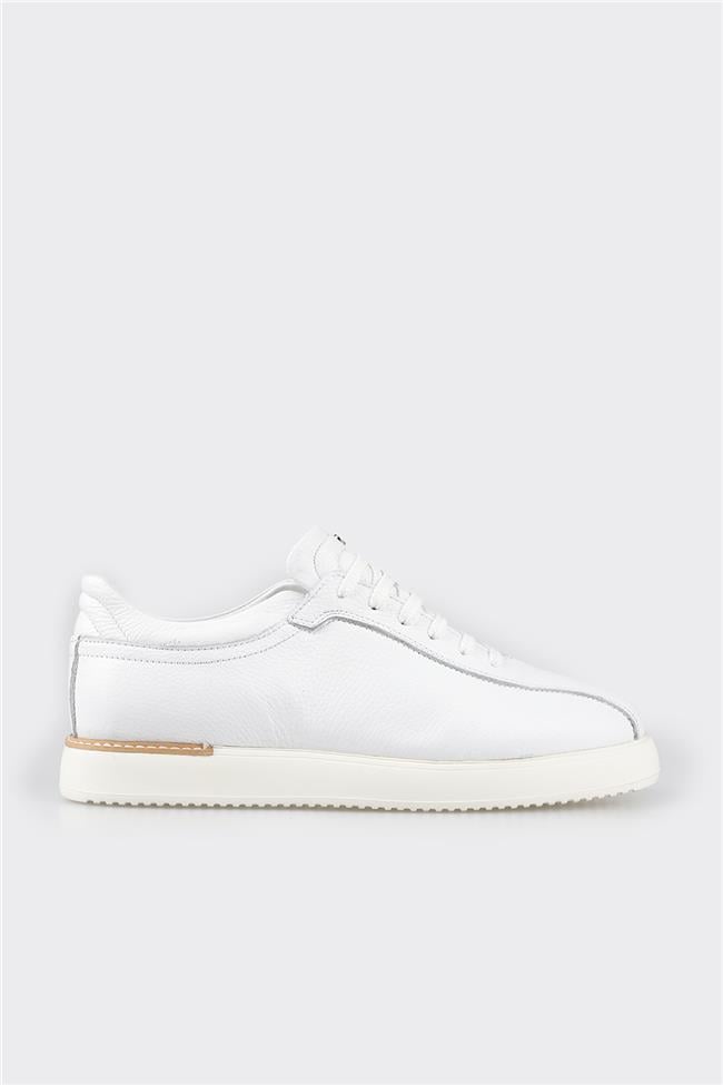 Beyaz Deri Erkek Günlük Ayakkabı