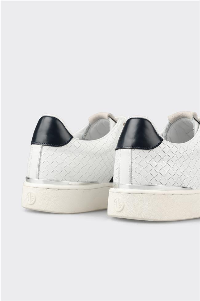 Beyaz Deri Erkek Spor Ayakkabı