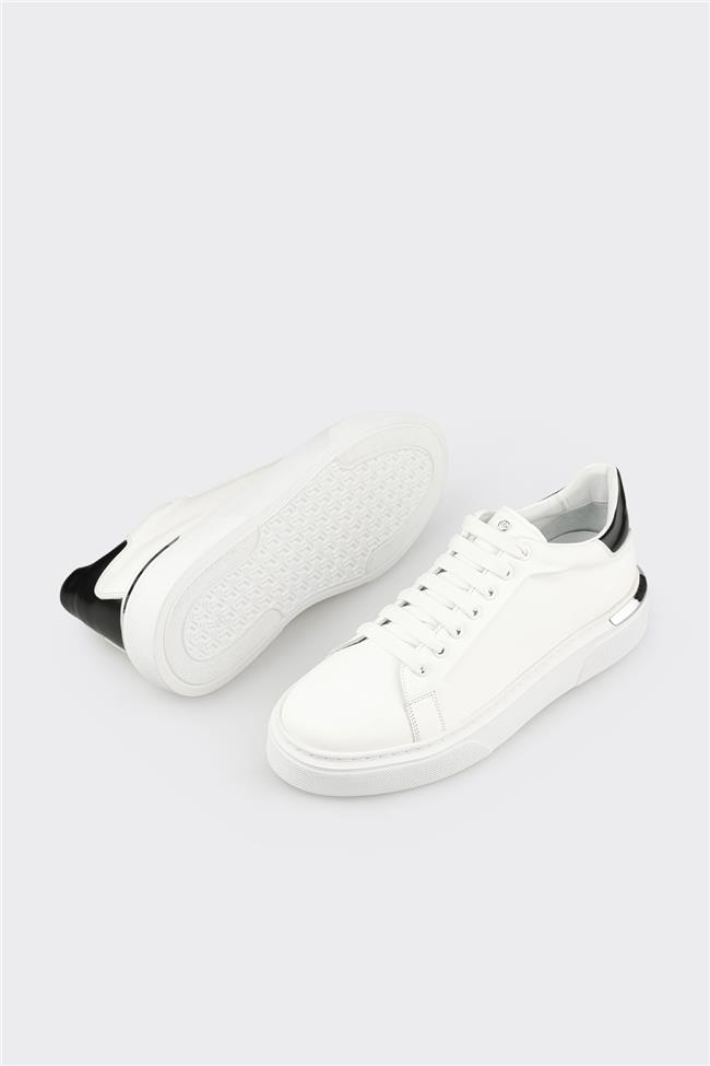Beyaz Deri Erkek Spor Ayakkabı