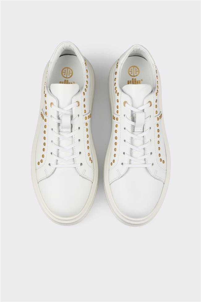 Beyaz Deri Erkek Spor Ayakkabı