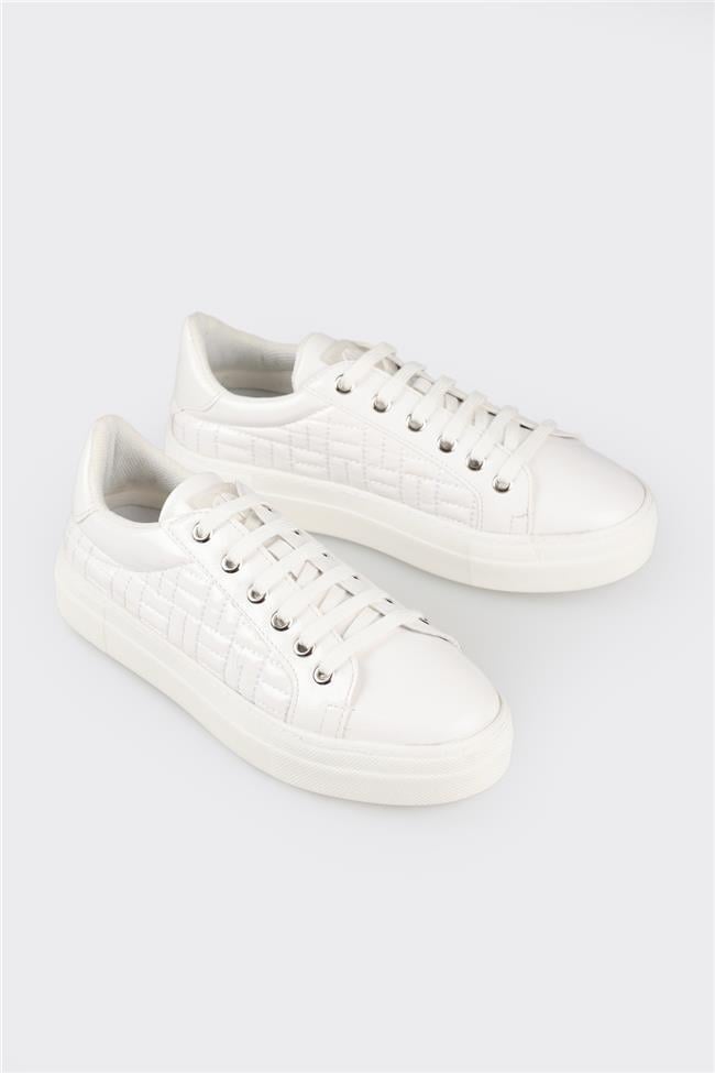 Beyaz Kadın Spor Ayakkabı