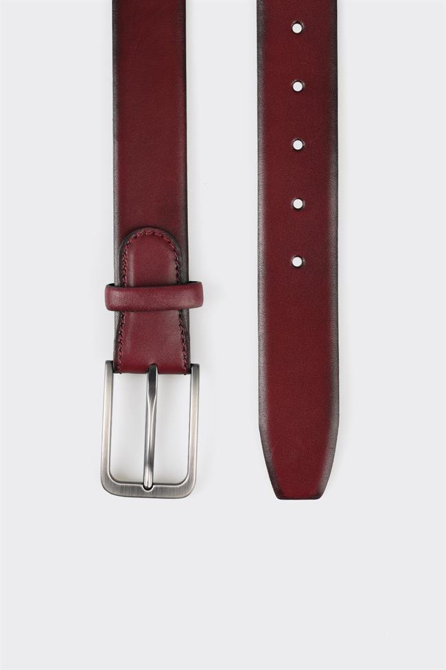 Bordo Deri Erkek Kemer