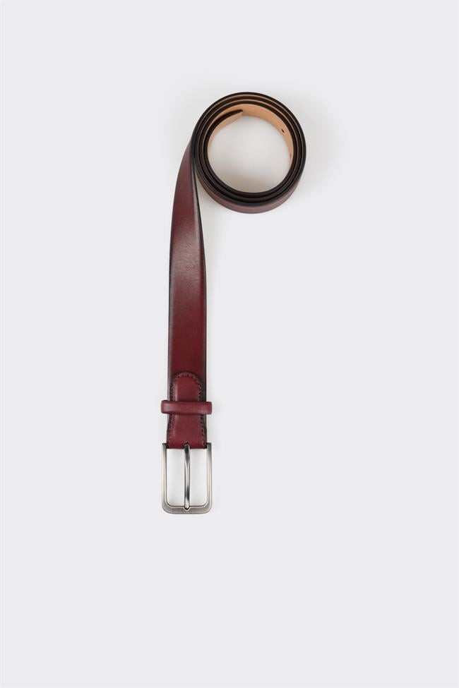 Bordo Deri Erkek Kemer