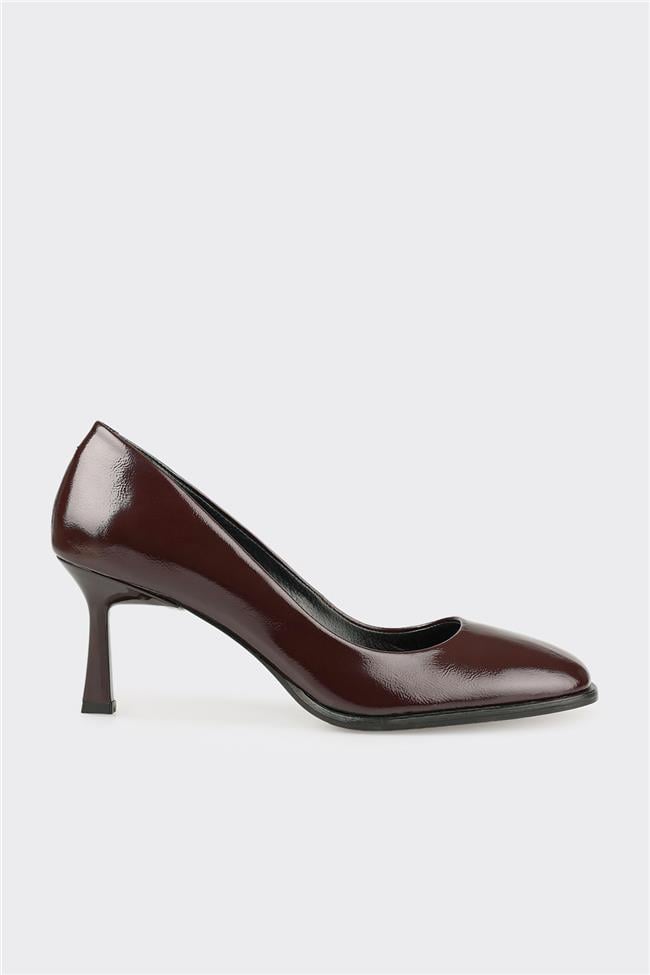 Bordo Deri Kadın Ayakkabı