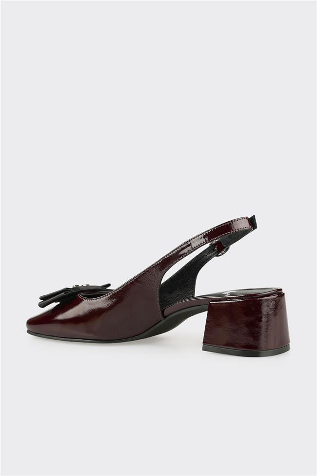 Bordo Deri Kadın Ayakkabı