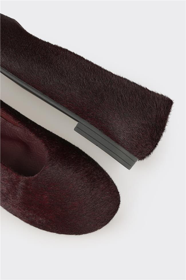 Bordo Deri Kadın Günlük Ayakkabı