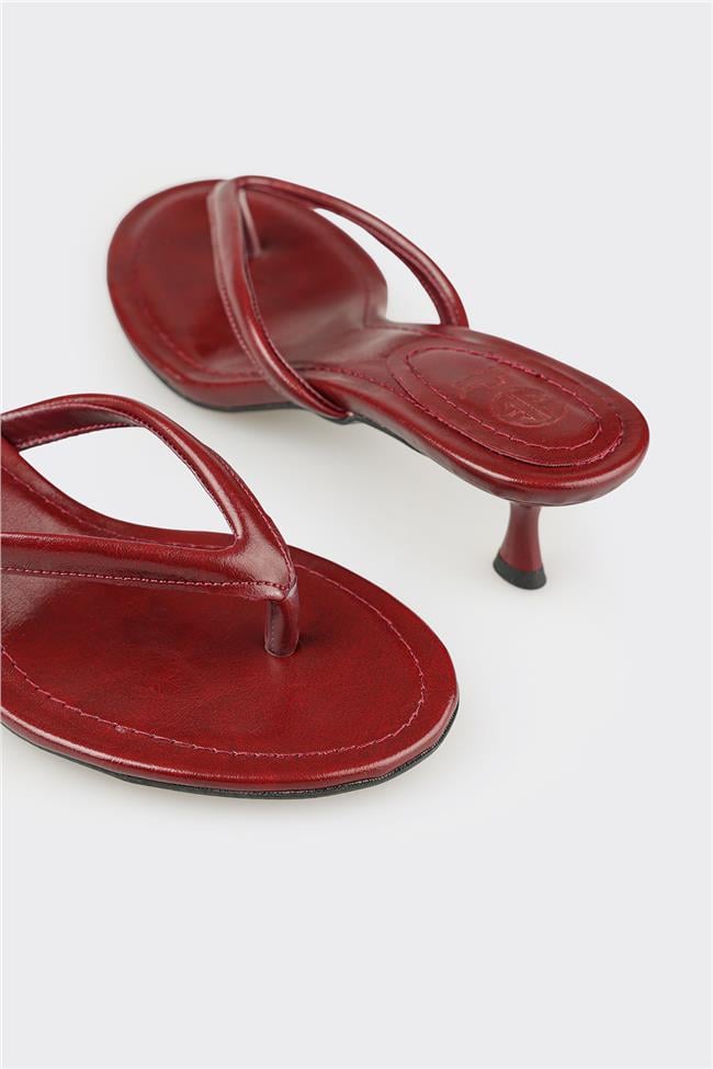 Bordo Kadın Günlük Terlik