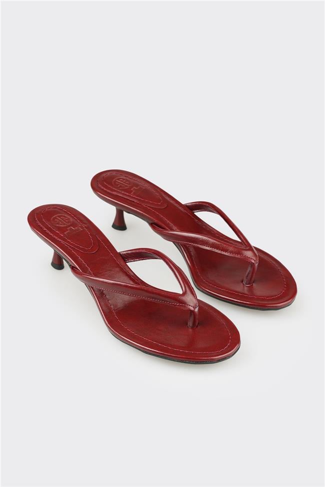 Bordo Kadın Günlük Terlik