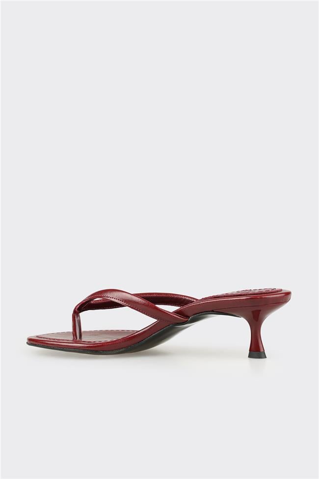 Bordo Kadın Günlük Terlik