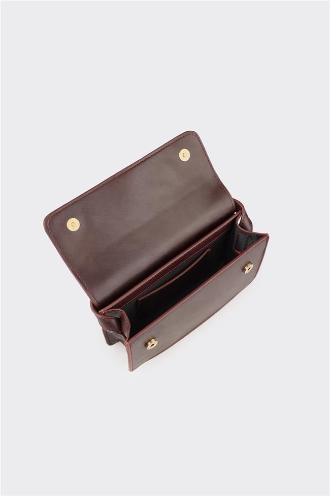 Bordo Kadın Küçük Çapraz Çanta