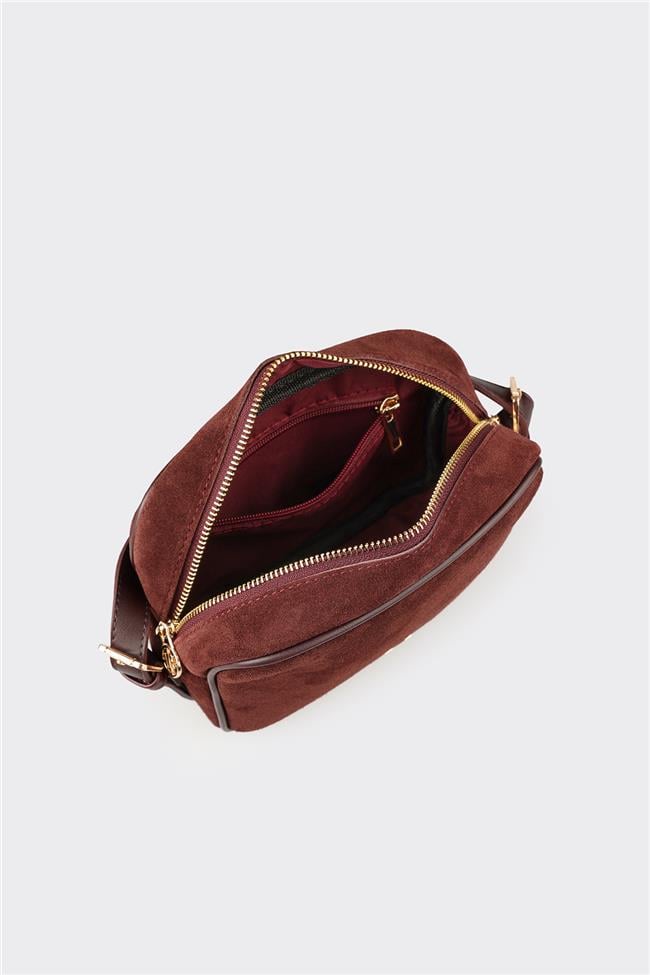 Bordo Kadın Küçük Çapraz Çanta