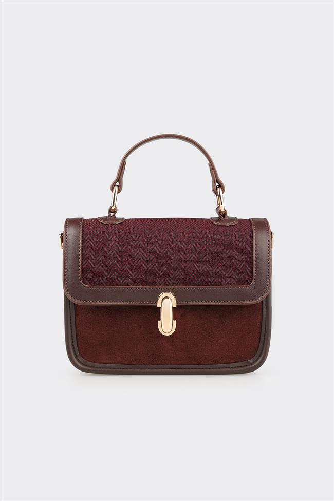 Bordo Kadın Küçük El Çantası