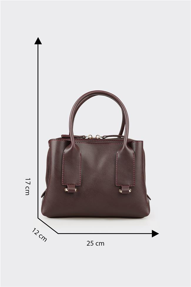 Bordo Kadın Küçük El Çantası