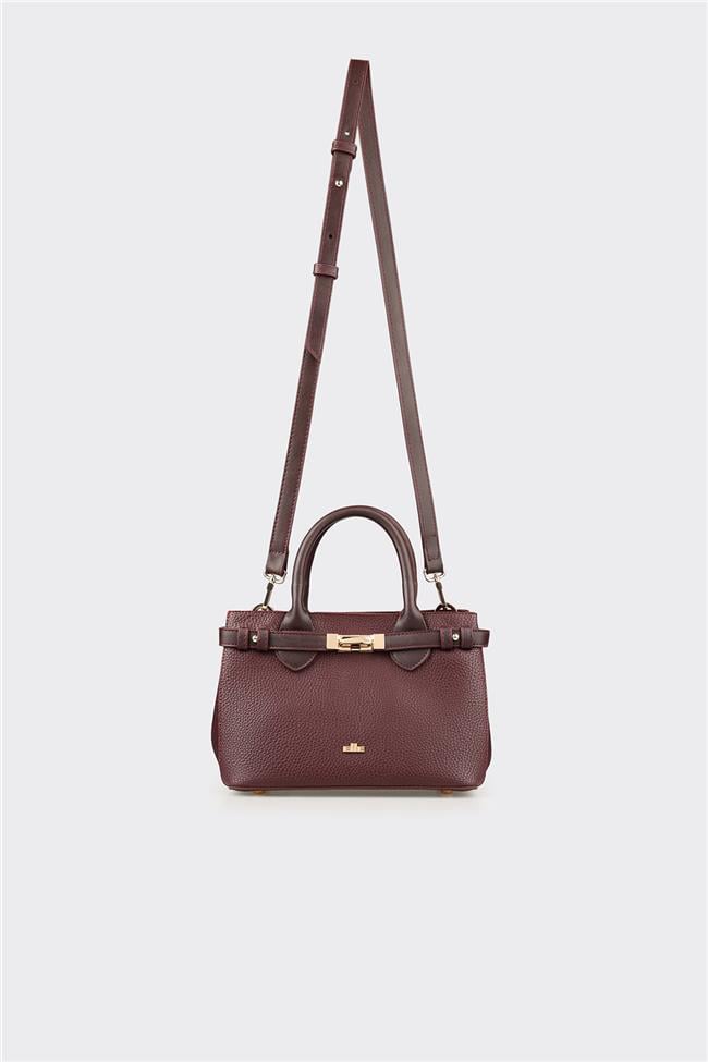 Bordo Kadın Küçük El Çantası