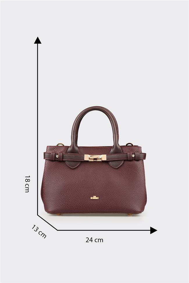 Bordo Kadın Küçük El Çantası